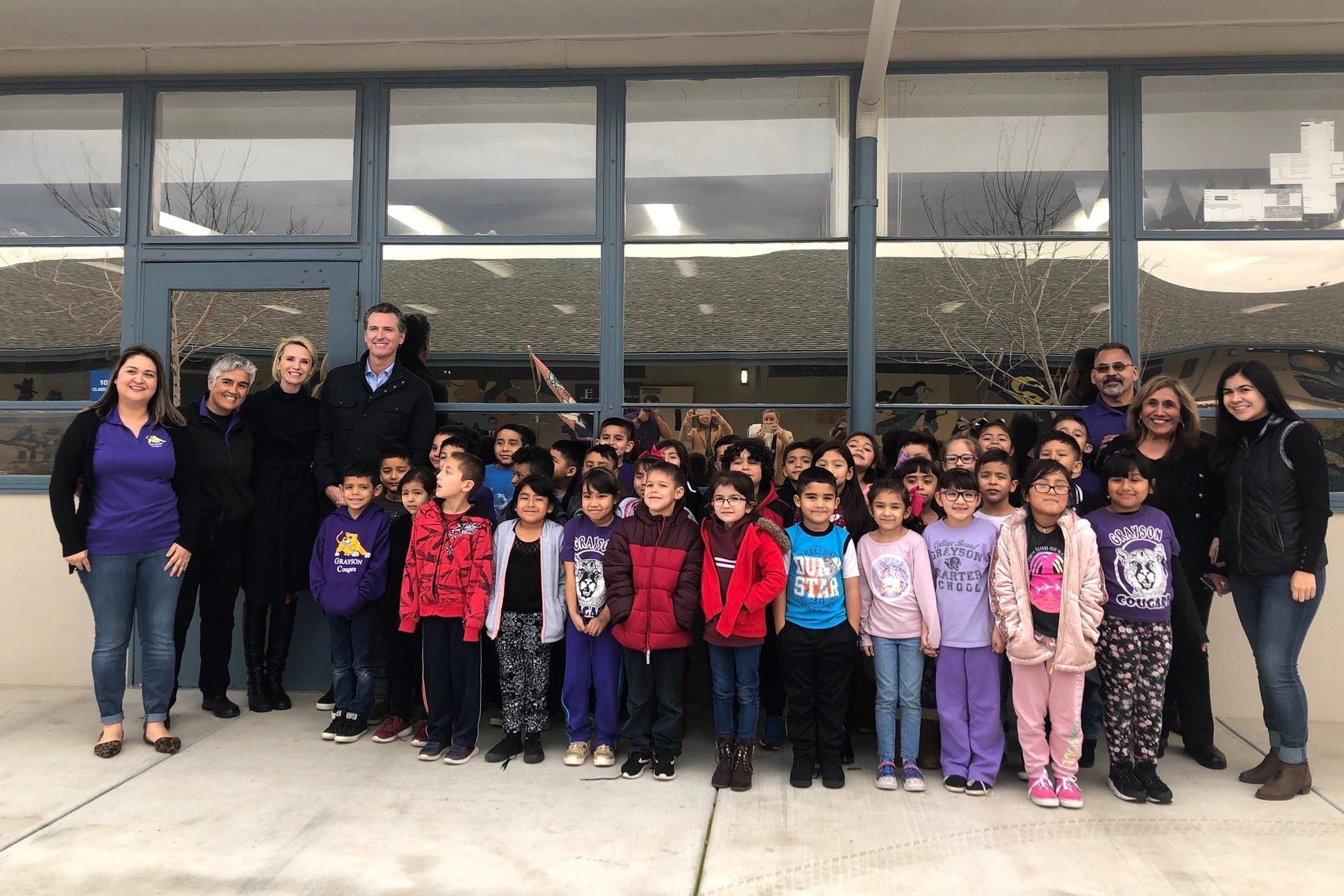 Governor Newsom visits students in Stanislaus County, California.