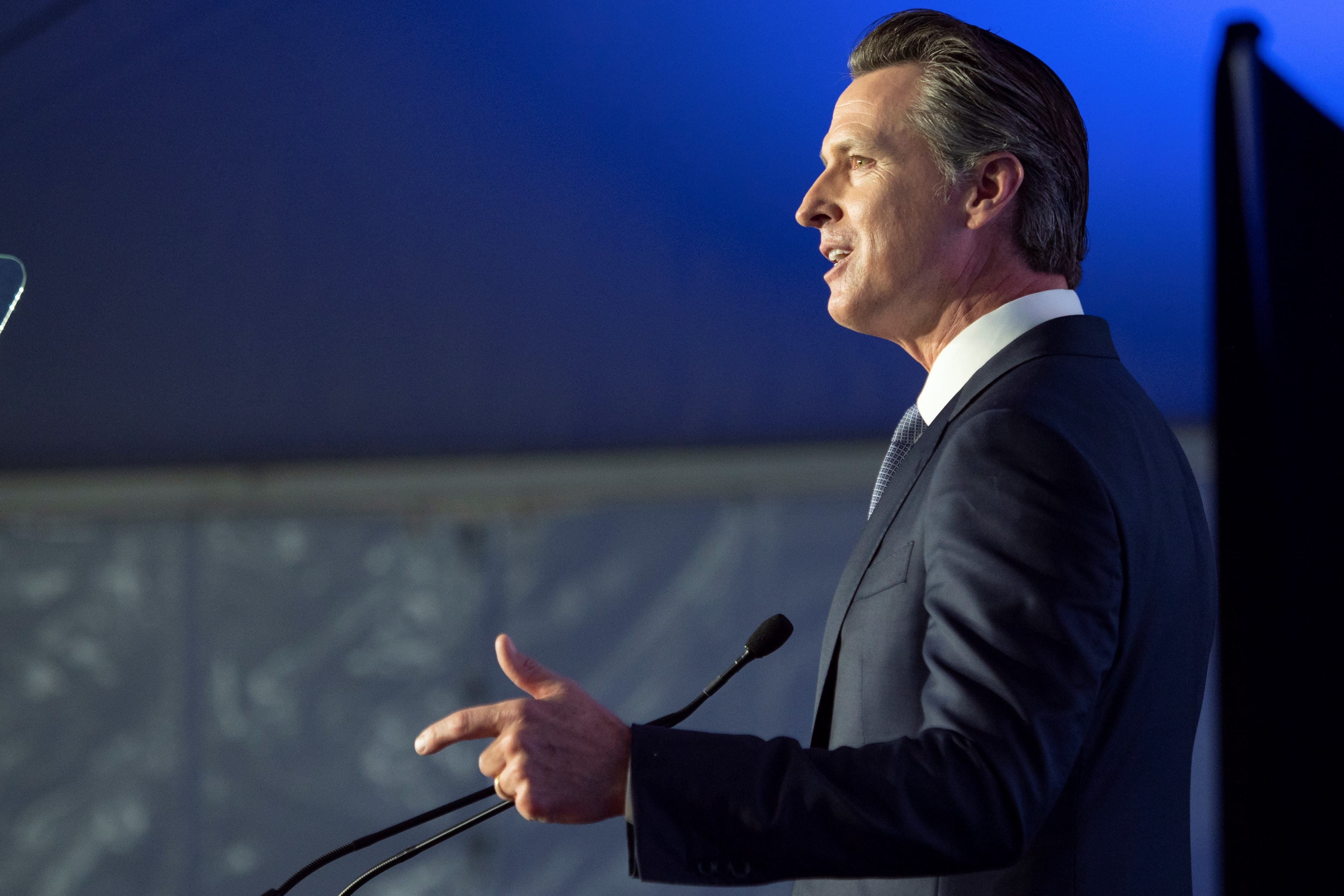 Governor Newsom delivers his inaugural address.