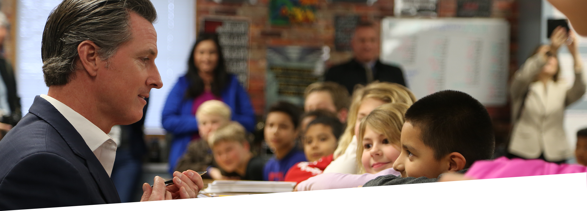 Governor Newsom Visits Paradise Area Students Teachers As They Head
