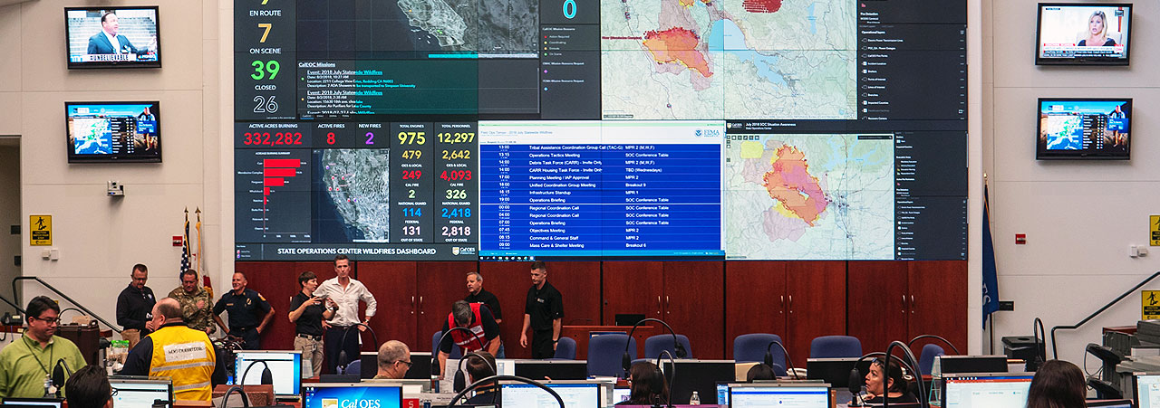 Governor Newsom at California Office of Emergency Services