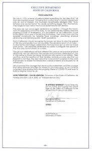 This is a copy of the Governor's proclamation. 