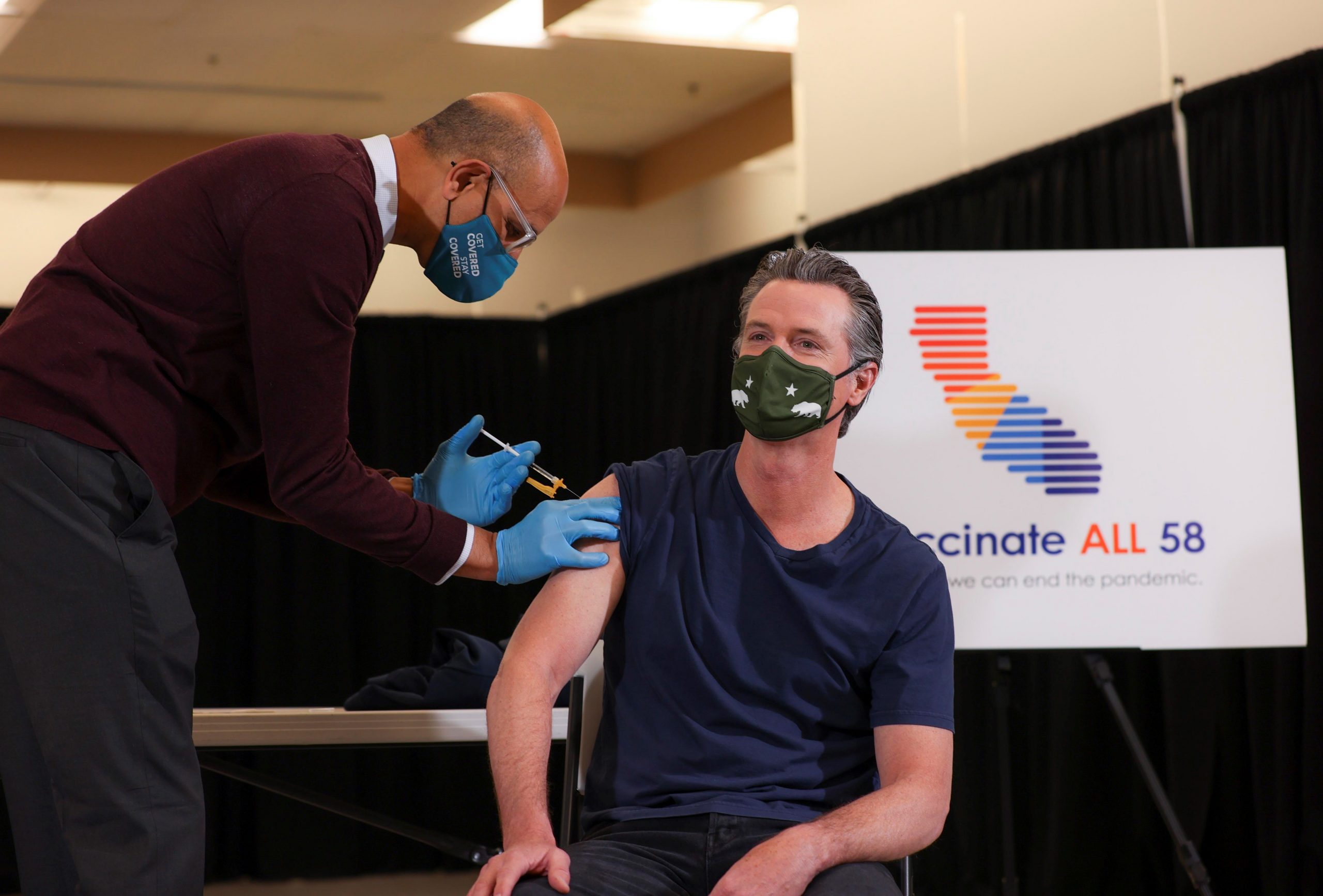 Governor getting vaccinated.