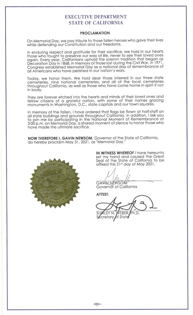 Signed 2021 memorial day proclamation 