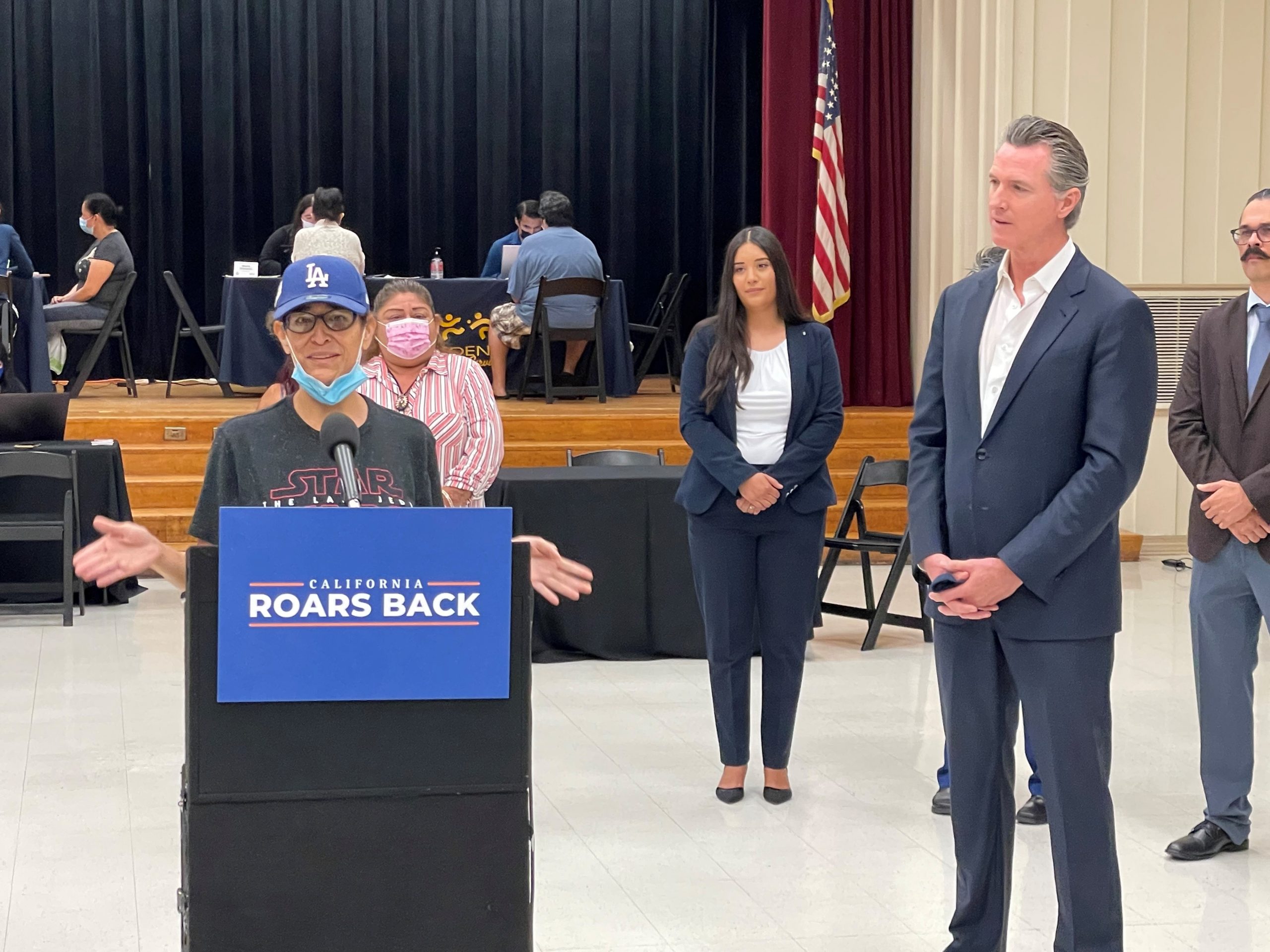 Governor Newsom at rent relief press conference 
