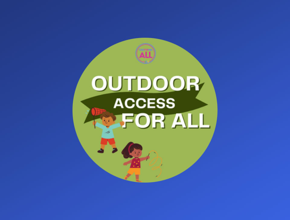 California for all kids Outdoor access for all logo