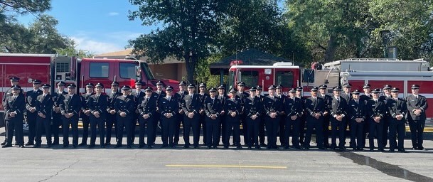 A photo of the graduating class of Company Officers for CAL FIRE