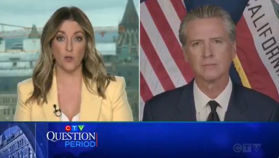 Governor Newsom speaks with Vassy Kapelos from CTV