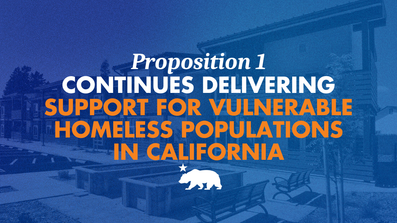 Proposition 1 continues delivering support for vulnerable homeless populations in California