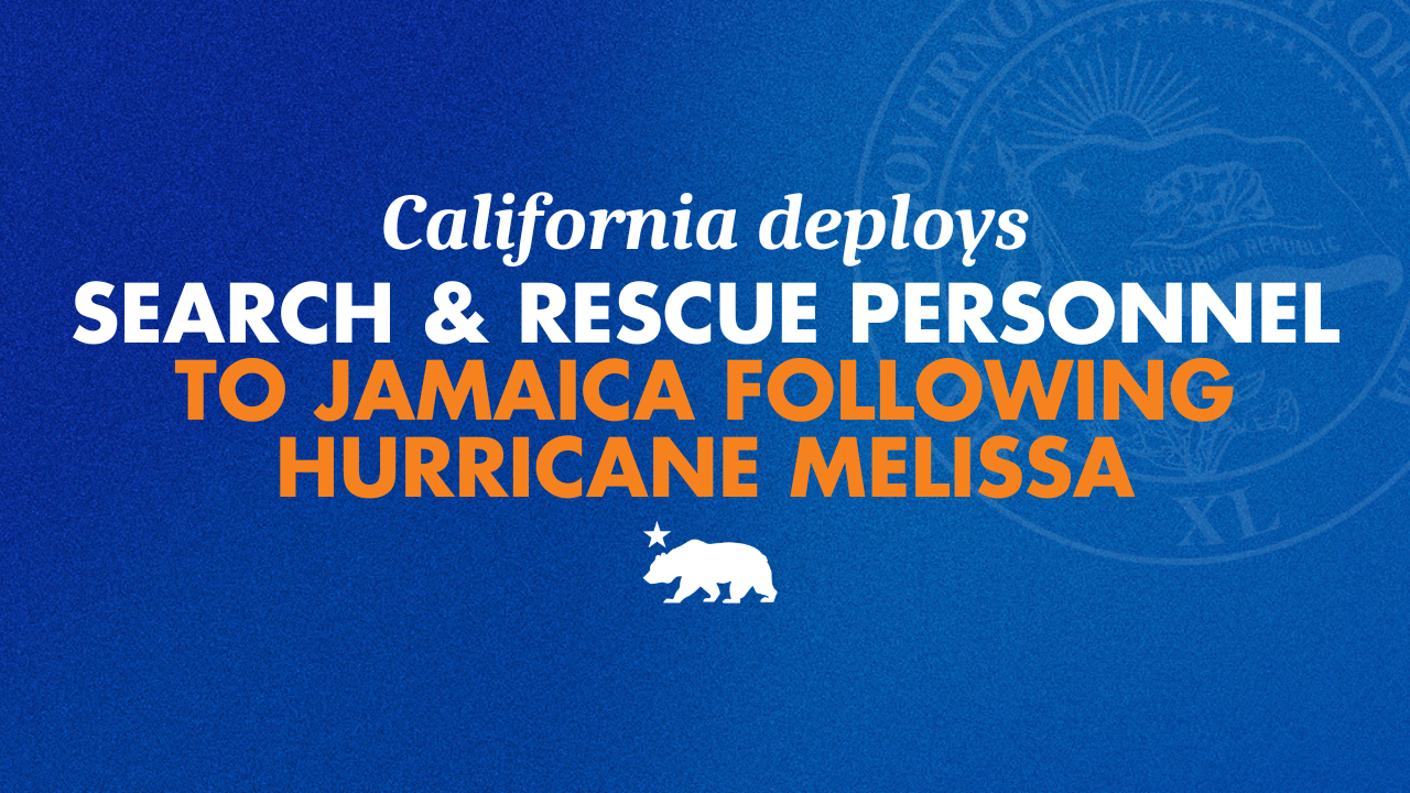 California deploys search and rescue personnel to Jamaica following Hurricane Melissa