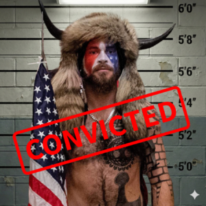 January 6 mugshot with a convicted stamp across