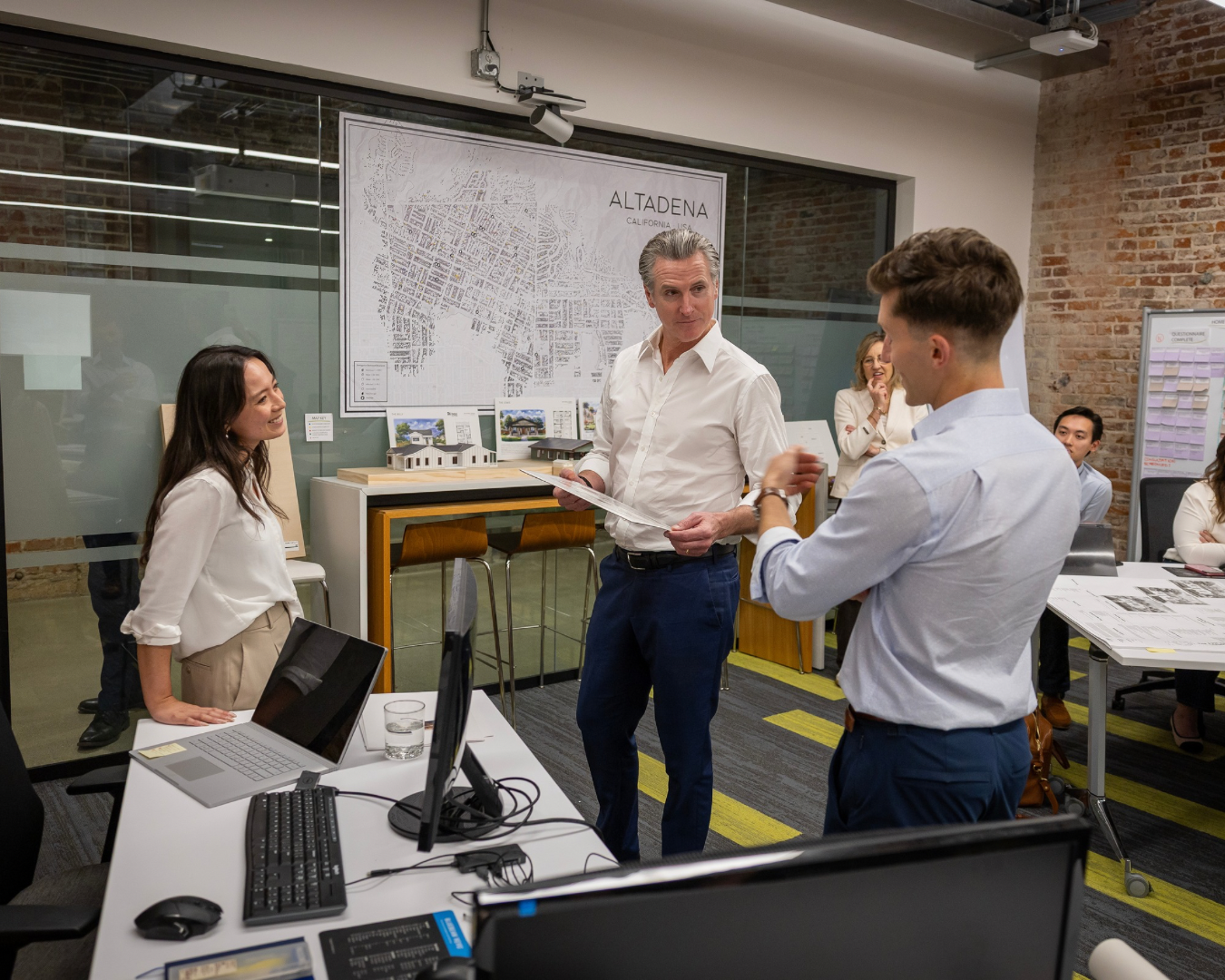 Governor Newsom visits LA recovery efforts in Altadena and the Palisades, views homes set to be completed soon