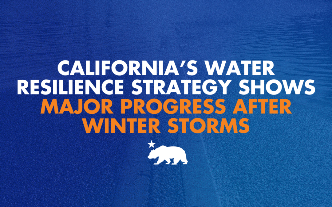 California’s water resilience strategy shows major progress after winter storms: state out of drought, according to U.S. Drought Monitor