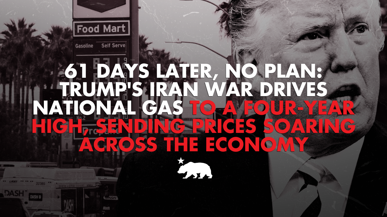 61 days later, no plan: Trump’s Iran war drives national gas prices to a four-year high, sending prices soaring across the economy