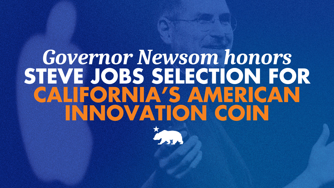 Governor Gavin Newsom’s Steve Jobs innovation coin goes into circulation tomorrow | Governor of California