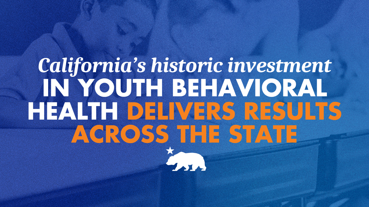California’s historic investment in youth behavioral health delivers results across the state