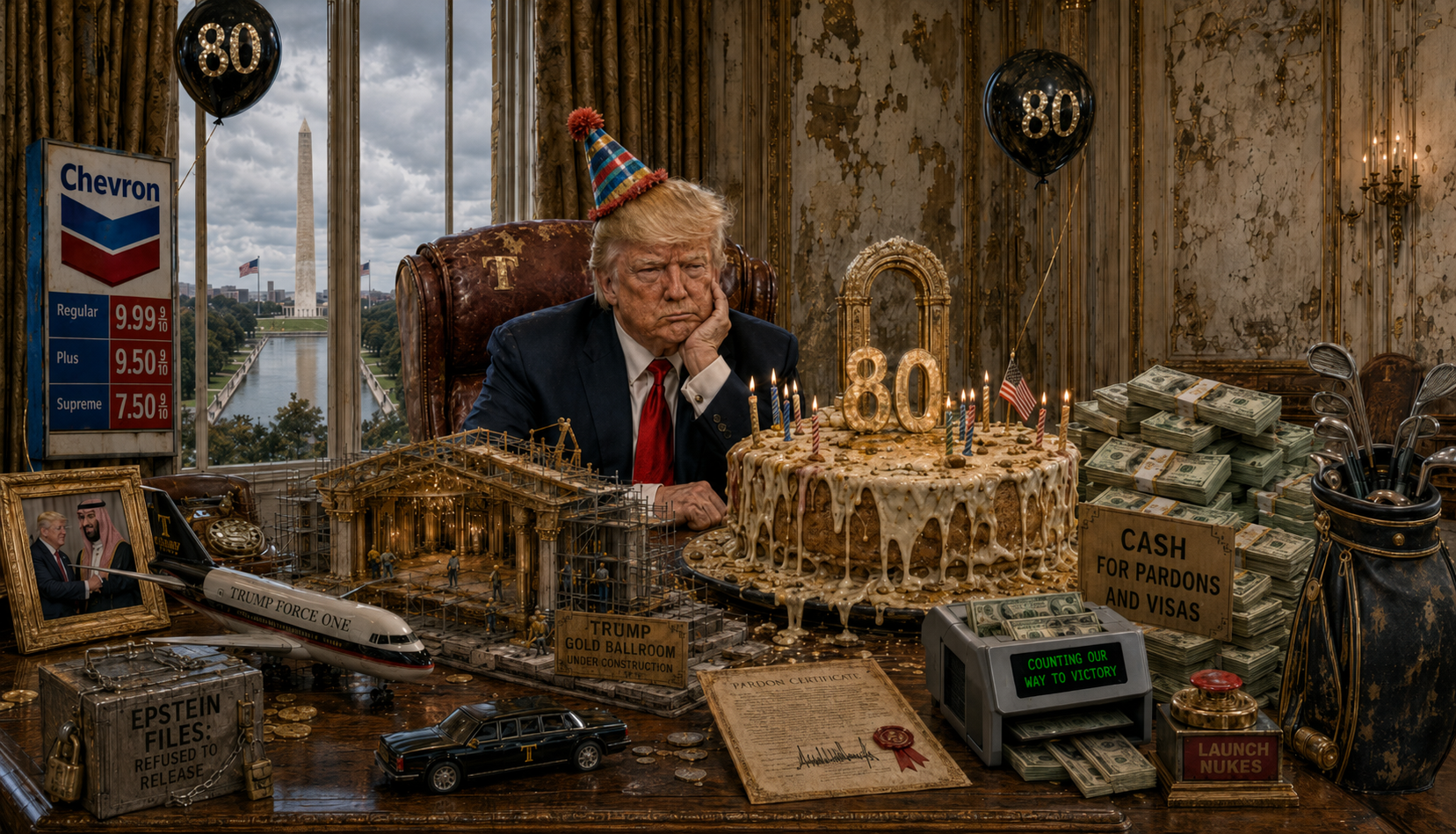 Trump Birthday photo