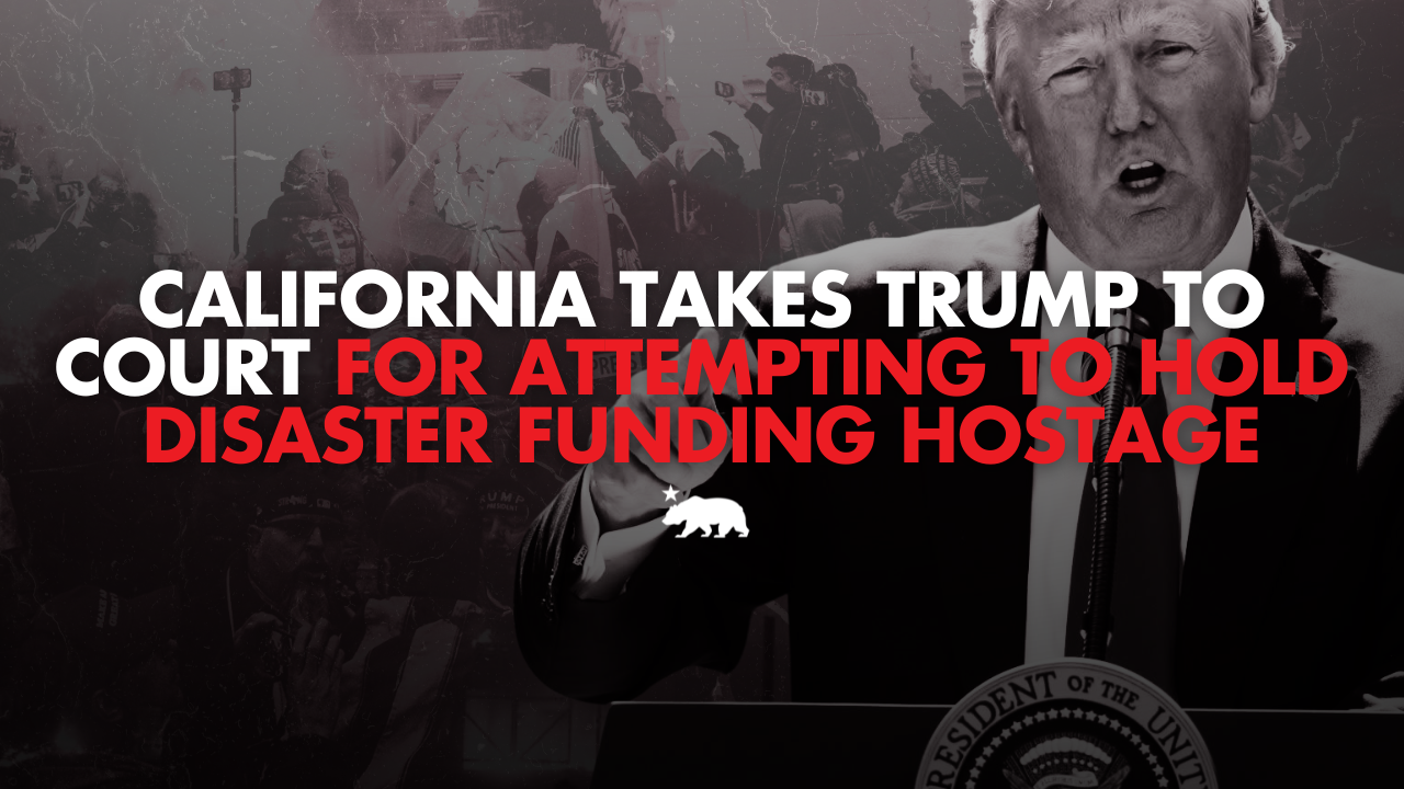 California sues to stop Trump from using public safety funding to pressure states on elections