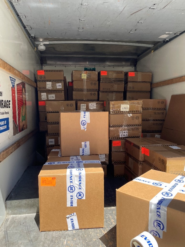ORCTF execute a search warrant on June 19 as part of an investigation into a suspect accused of selling counterfeit Porsche equipment.