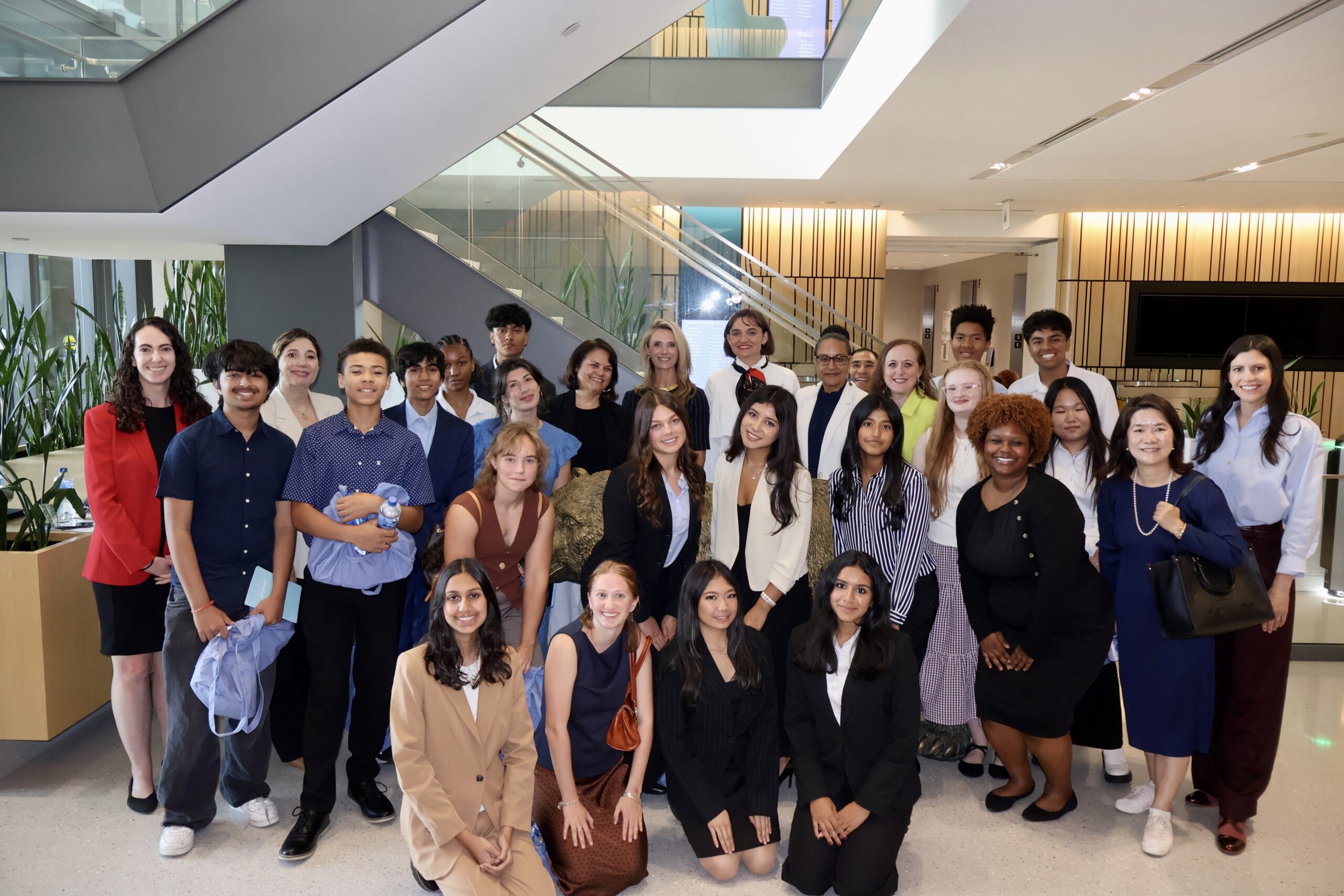First Partner Siebel Newsom with a group of California teens