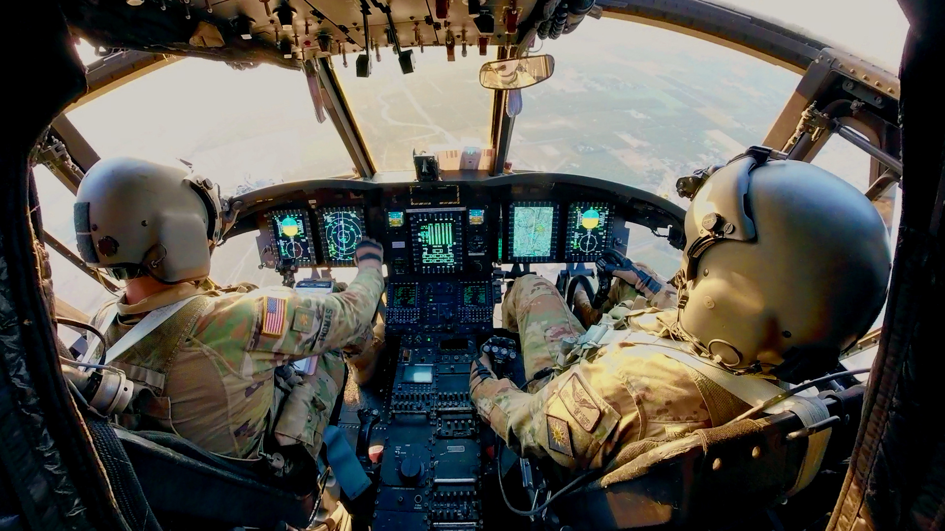 A photo of two CalGuard pilots.