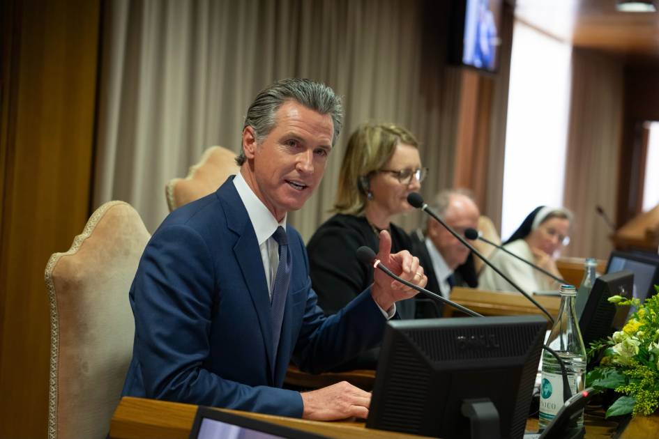 Governor Newsom spoke before other governors, mayors and civic and faith leaders from around the globe at the Vatican Climate Summit